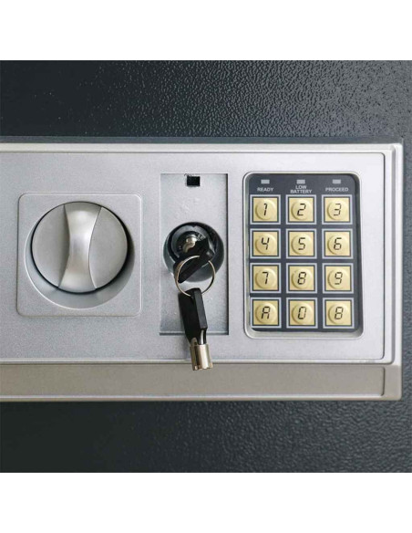 Cassetta di sicurezza digitale Grigio scuro 35 x 31 x 50 cm