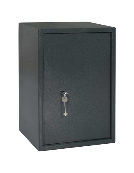 Cassaforte con blocco Grigio scuro 35 x 31 x 50 cm Acciaio