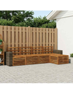 Set di divani da esterno 5 pcs Naturale