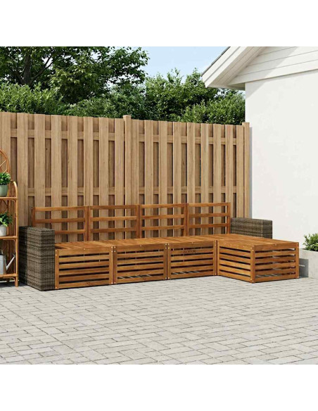 Set di divani da esterno 5 pcs Naturale