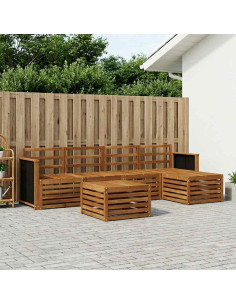 Set di divani da esterno 6 pcs Naturale