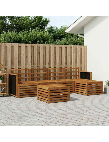 Set di divani da esterno 6 pcs Naturale
