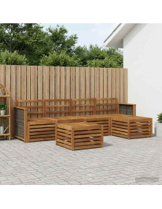 Set di divani da esterno 6 pcs Naturale