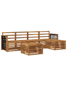 Set di divani da esterno 6 pcs Naturale