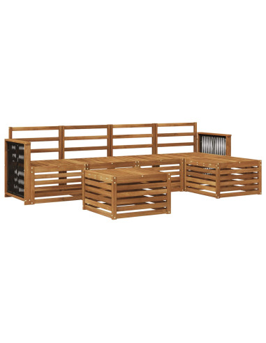 Set di divani da esterno 6 pcs Naturale