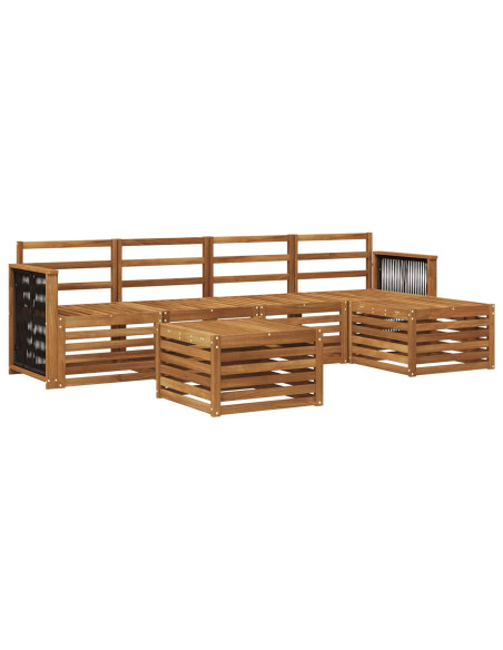 Set di divani da esterno 6 pcs Naturale