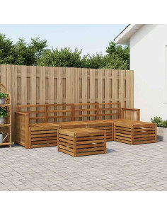 Set di divani da esterno 6 pcs Naturale