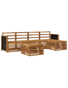 Set di divani da esterno 6 pcs Naturale 2