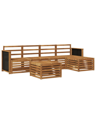 Set di divani da esterno 6 pcs Naturale