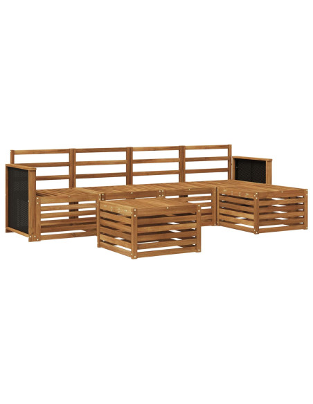 Set di divani da esterno 6 pcs Naturale