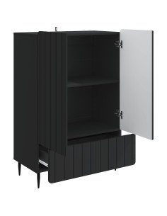 Credenza Nero 66 x 34,5 x 97 cm Legno ingegnerizzato 2