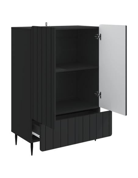 Credenza Nero 66 x 34,5 x 97 cm Legno ingegnerizzato