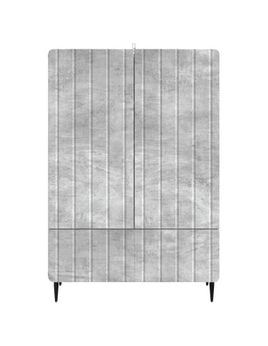 Credenza Grigio Cemento 66 x 34,5 x 97 cm Legno ingegnerizzato
