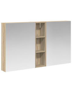 Set di Armadi da Bagno con lo scaffale 3 pcs 120 x 14,5 x 70 cm 2