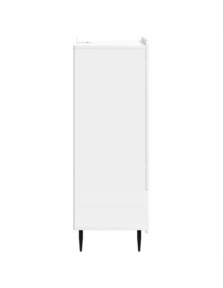 Credenza Bianco Lucido 66 x 34,5 x 97 cm Legno ingegnerizzato
