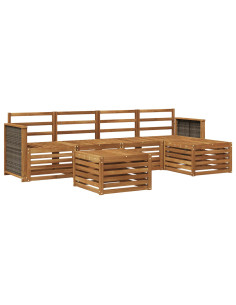 Set di divani da esterno 6 pcs Naturale 2