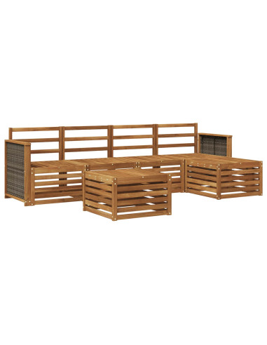 Set di divani da esterno 6 pcs Naturale