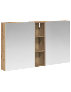 Set di Armadi da Bagno con lo scaffale 3 pcs 120 x 14,5 x 70 cm 2