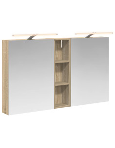 Set di Armadi da Bagno con lo scaffale 3 pcs 120 x 14,5 x 70 cm 2