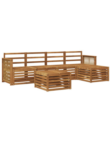 Set di divani da esterno 6 pcs Naturale