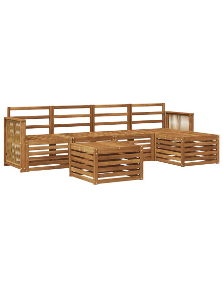 Set di divani da esterno 6 pcs Naturale
