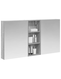 Set di Armadi da Bagno con lo scaffale 3 pcs 130 x 14,5 x 70 cm 2