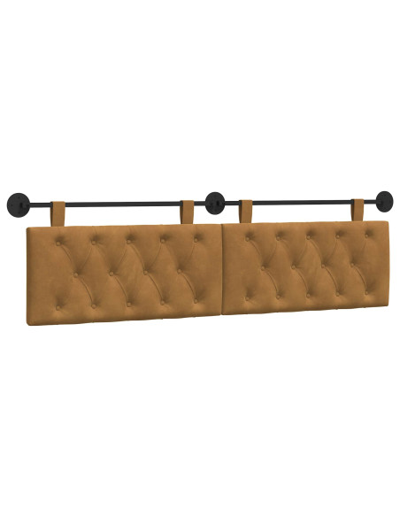 Testata appesa Marrone 190 x 55 x 7 cm Velluto