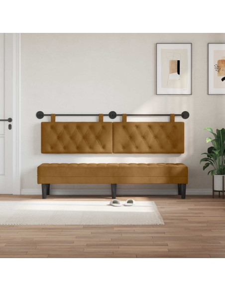 Testata appesa Marrone 190 x 55 x 7 cm Velluto
