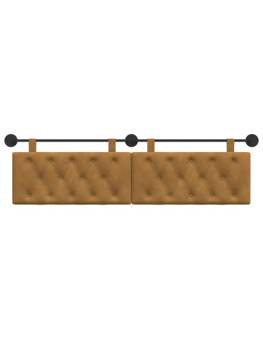 Testata appesa Marrone 190 x 55 x 7 cm Velluto