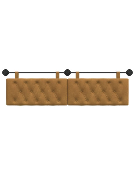 Testata appesa Marrone 190 x 55 x 7 cm Velluto