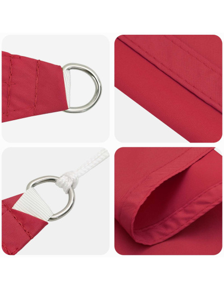 Vela da ombra solare Rosso 6 x 2 m 100% Poliestere Oxford