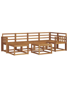Set di divani da esterno 7 pcs Naturale 2