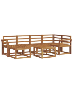 Set di divani da esterno 7 pcs Naturale 2