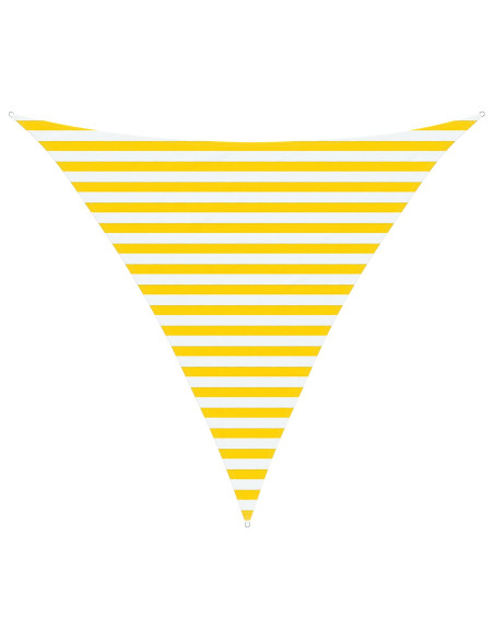 Telo Ombra da Esterno Giallo e Bianco 3 x 3 x 3 m