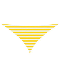 Telo Ombra da Esterno Giallo e Bianco 3,5 x 3,5 x 4,9 m 2