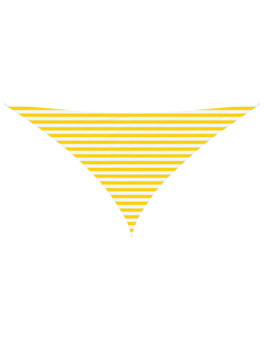 Telo Ombra da Esterno Giallo e Bianco 3,5 x 3,5 x 4,9 m