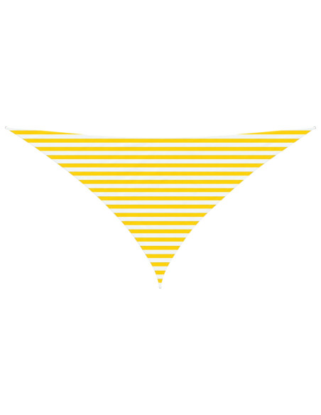 Telo Ombra da Esterno Giallo e Bianco 3,5 x 3,5 x 4,9 m
