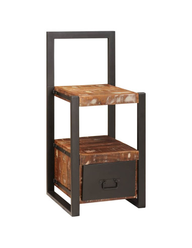 Appendiabiti con cassetto Multicolore Legno Recuperato Massello