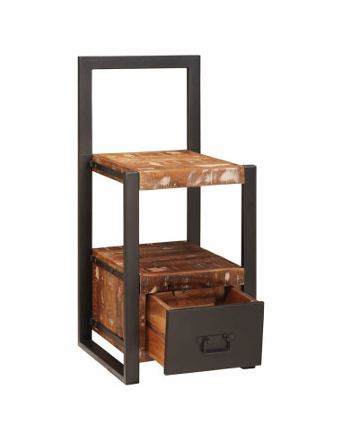 Appendiabiti con cassetto Multicolore Legno Recuperato Massello