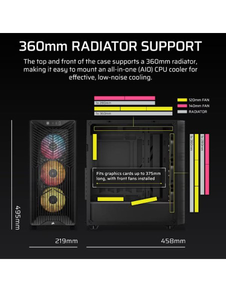 3200D RS ARGB MID-TOWER CASE, SMOKE