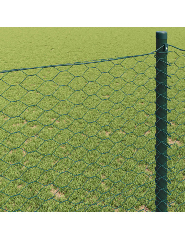 Recinzione Esagonale Verde 0,4 x 10 m PVC