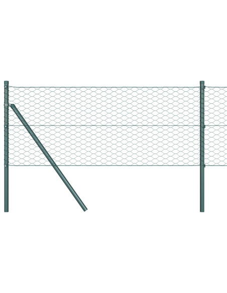 Recinzione Esagonale Verde 0,8 x 10 m PVC
