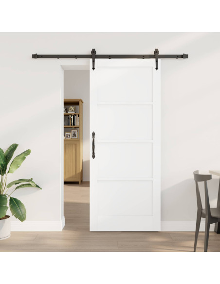 Porta scorrevole ORKDAL Bianco e Nero 83 x 202 cm