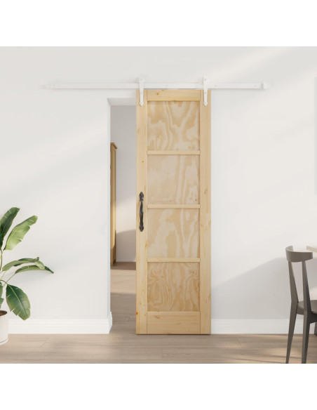 Porta scorrevole ORKDAL Naturale e Bianco 61 x 198,5 cm