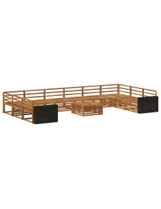 Set divani 11 pcs Legno di Acacia Massello