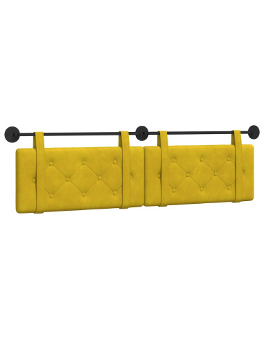 Testata appesa Giallo 190 x 55 x 5 cm Velluto