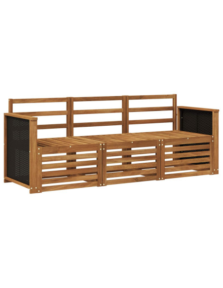 Set divani 3 pcs Legno di Acacia Massello
