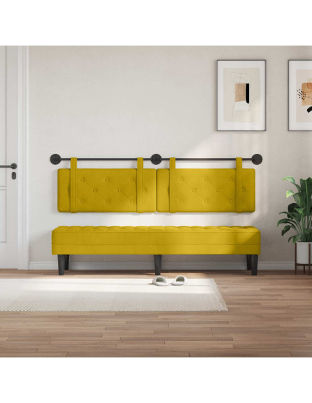 Testata appesa Giallo 190 x 55 x 5 cm Velluto