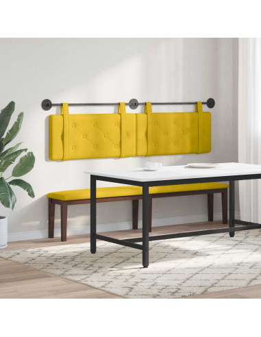 Testata appesa Giallo 190 x 55 x 5 cm Velluto