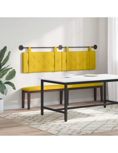 Testata appesa Giallo 190 x 55 x 5 cm Velluto